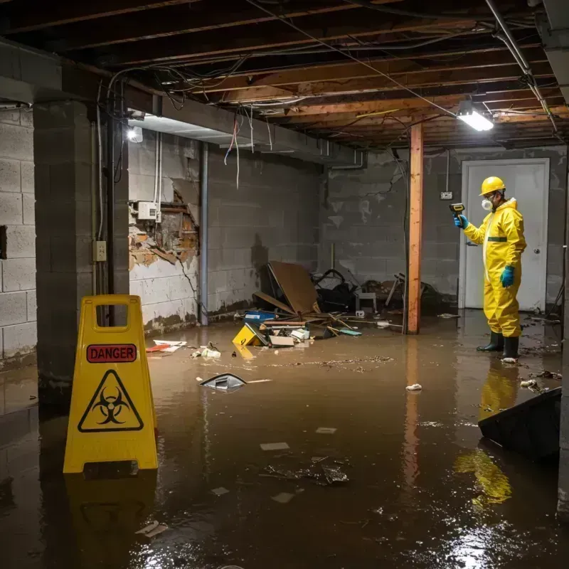 Flooded Basement Electrical Hazard in Cool Valley, MO Property